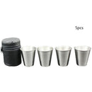 4Pcs Stainless Steel Wine Water Coffee Mugs Portable Cups Travel Holiday Kit