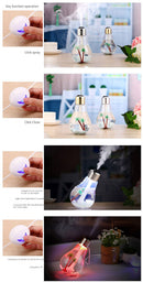 USB Colorful LED Bulb Humidifier House&Office Mini Aromatherapy Atomizer w/Cable