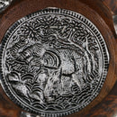 Leopard Print Creative Solid Wooden Ashtrays Round Thailand Style Ashtrays