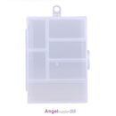 Fixable 6 Compartment Plastic Storage Box Jewelry Earring Case Holder