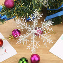 3pcs Christmas White Snowflake Windows Party Xmas Trees Hanging Decor (11cm