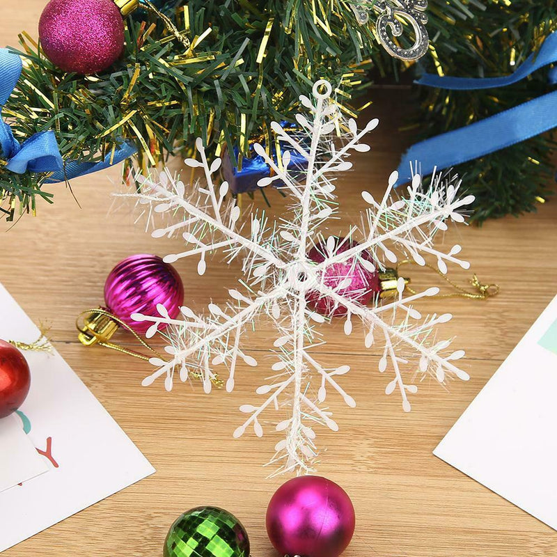 3pcs Christmas White Snowflake Windows Party Xmas Trees Hanging Decor (11cm