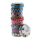 Pack of 6 Rolls Assorted Shapes Rhinestone Stickers Diamante Gem Sparkle Crystal