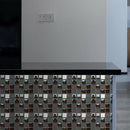10pcs 10cm Retro Tiles Wall Stickers PVC Waterproof Kitchen Decals (MSC058) A