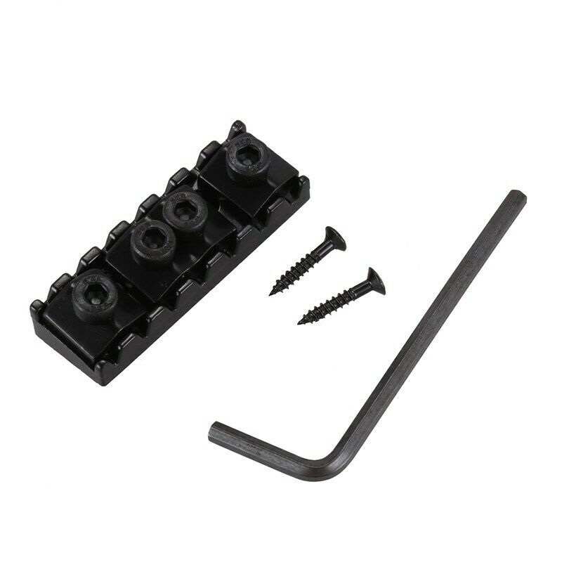 7 String Locking Nut Electric Guitar Nut Tremolo Bridge 48mm (Black)