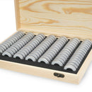Wooden Display Coin Storage Box Commemorative Portable Universal Collection Case