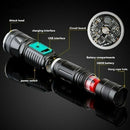 400000LM Led Flashlight Mulfuntion Flashlight XM-L L2 LED Torch USB Charging FT