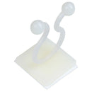 66 Pcs White Nylon Self-Adhesive Twist Locks Holder Cable Tie Clips