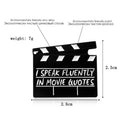 Creative Movie Ticket Brooch Cartoon Badges Backpack Jacket Hat Decor Gift