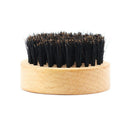 Wood boar hair bristle beard mustache brush military hard round wood handle JR