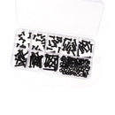 160PCS M3 8 Sizes Assortment Stand-off Nylon Screws Bolt Nuts Fastener Black Kw