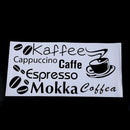 Coffee cup Words wall stickers home decor vinyl decoration E5I3