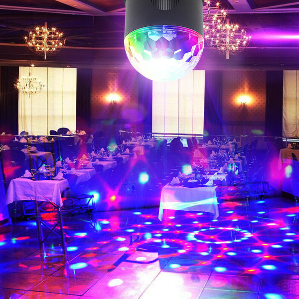 Sound Activated RGB LED Magic Ball Light Remote Control Stage DJ Disco Lamp