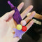 Star Pompom Hair Rope Women Ponytail Holder Elastic Rubber Bands (Purple) A#S