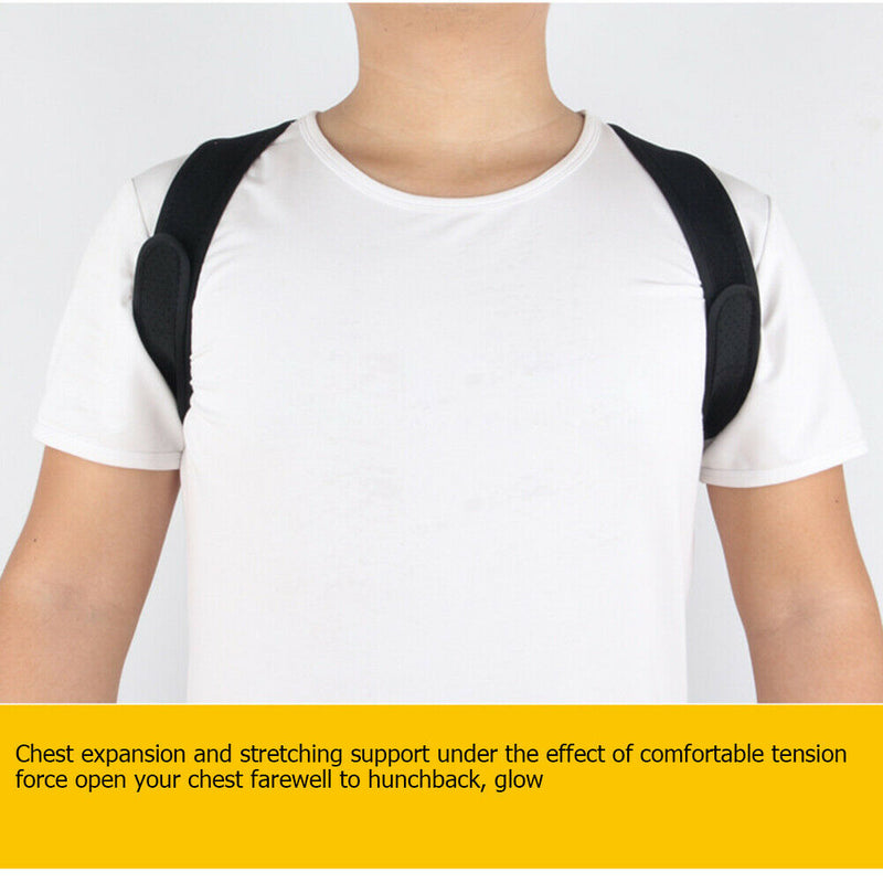 Back Posture Correction Brace Adjustable Clavicle Spine Shoulder Corrector Belt