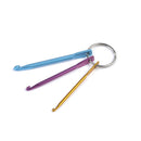 3Pcs Mini Keychain Knitting Aluminum Metal Crochet Hook Knit Needles Weaving Kit