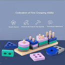 16pcs/Set Wooden Toys, Stacker Stacking Sorting Block Shapes Games Geometric