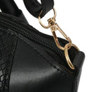 Women's Shoulder Bag in imitation leather Satchel Cross Body Tote Bag (Blac D2S3