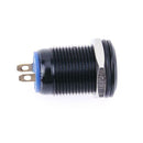 12mm Waterproof Flat Stainless Steel Momentary Push Button Switch (Black)