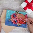 DIY Diamond Painting Owl Printed Valentine Birthday Gift Blessing Greeting Cards
