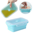 Folding Silicone Bowl Lunch Box Food Container for Office School Camping