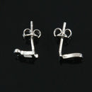 1 Pair Silvering lovely Musical note earrings