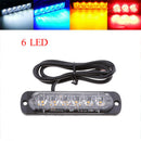 2x 6-LED Emergency Vehicle Grill Warning