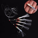 5Pcs Fishing Lure Tackle Rigs Bait Jig Line String 3/0