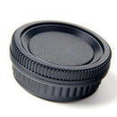 New 2pcs/set Plastic Rear Lens and Body Cap or Cover for Pentax K PK Camera