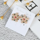 Lovely Rhinestone Alloy Christmas Snowflake Shape Stud Earring Lady's Jewe 3C