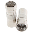 2Pcs F Type Male Plug Connector Socket to RF Coax TV Aerial Male Adapter OZ