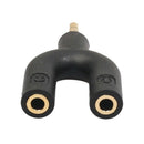 Headset Adapter Kit U Shape 3.5mm Y Splitter for Audio Headphone and MIC bl