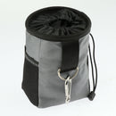 2pcs Dog Treat Bag Pet Training Snack Pouch Dog Walking Feed  Black/Gray