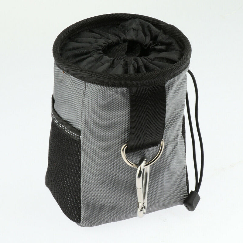 2pcs Dog Treat Bag Pet Training Snack Pouch Dog Walking Feed  Black/Gray