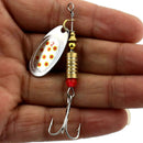10 Pcs Metal Fishing Baits Metal Spinner Lures Hook Fishing Gears Tool 6.3cm  â„–[