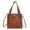 Deer Women Leather Messenger Handbags Casual Pure Mini Shoulder Bags (Brown