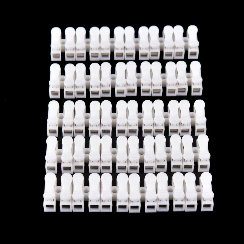 30x Self Locking mini 2Pin Cable Connectors Quick Splice Lock Wire Terminals Gw