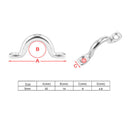Pack of 6 Stainless Steel Boat Top PAD Eye, Eye Straps, Tie Down, Kayak Deck