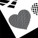 Geometric Love heart Shape Cake Stencils Environmental Plastic Spray Cake JR BX