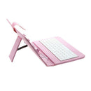 Universal Wired Keyboard Flip Holster For Android Phone 4.2''-6.8''pink