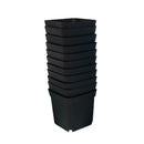 3 x Mini Square Plastic Plant Flower Pot Black Home Office Decor Planter Hot