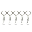 5 Pcs Stainless Steel Keyrings Gift Drive Safe I Need You Here with Me Keyc H8B4