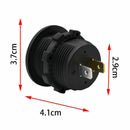 Waterproof DC12V RD Digital Voltmeter Three Wires Vehicles Motorcycles Boat B2B8