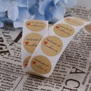 500 thank you stickers scrapbooking hand made handmade lable wedding stickers 3C