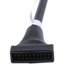 Black USB 2.0 9 Pin Female to USB 3.0 20 Pin Male Cable Adapter Connector P4B9