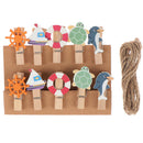 10 pcs/ lot Cute Cartoon The Dolphins Wood Clip Set / Cute Wooden Paper Cli TEU