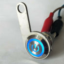 12V Motorcycle LED Handlebar Headlight Foglight Switch Waterproof Blue