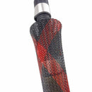 Fishing Rod Cover Rod Braided Strap Reel Cover Glove Protector (Black red)