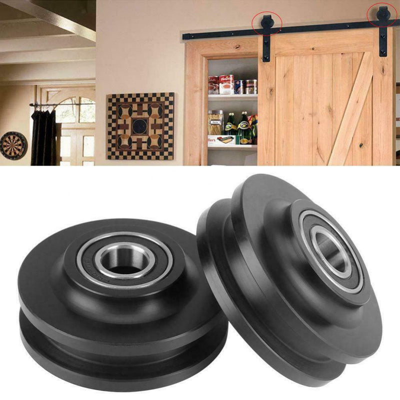 4pcs Sliding Barn Door Wheel Closet Hardware Roller Cabinet Window Pulley