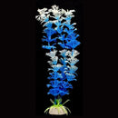 Aquarium Fish Tank Plastic Plant Tree Decoration Long White Blue Water T5F1 L8L1